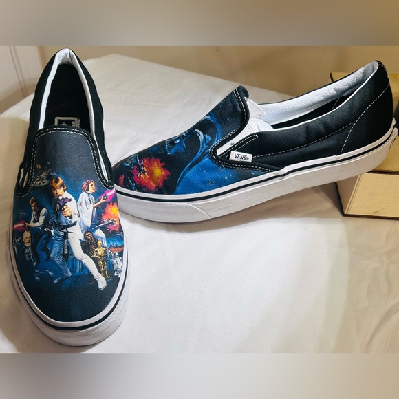 Vans X Star Wars Classic Rare Slip-On 2014 Graphic Shoes- No Box - Picture 1 of 8